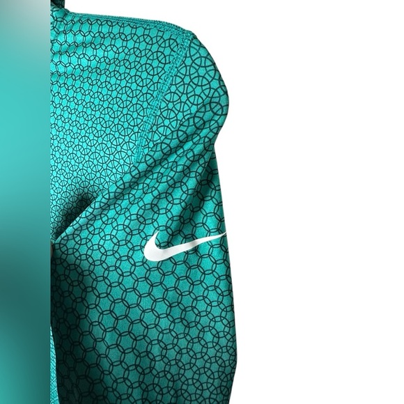 Nike Dri-FIT Women’s Green Geometric Half-Zip Long Sleeve Running Top Size Small - Picture 5 of 9